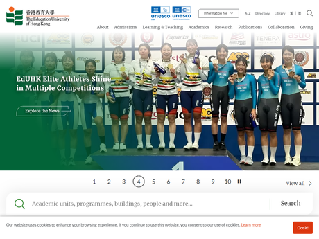 Website Screenshot of The Education University of Hong Kong