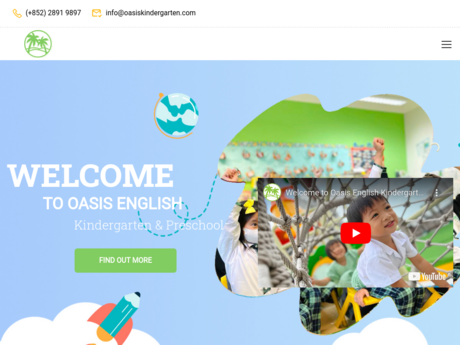 Website Screenshot of Oasis English Kindergarten