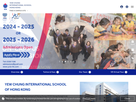 Website Screenshot of Yew Chung International Kindergarten (TKO)