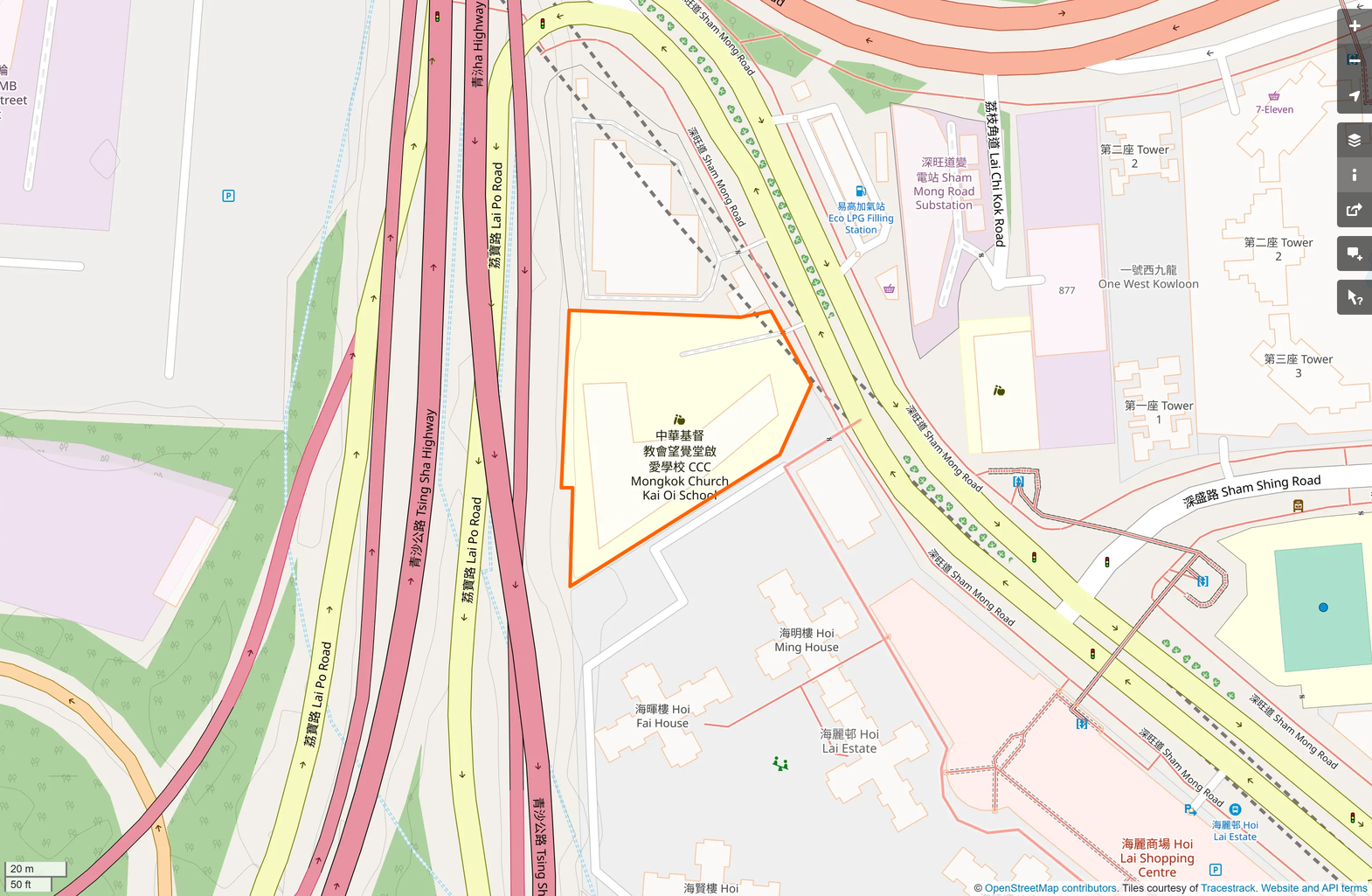 OSM: 中華基督教會望覺堂啟愛學校 CCC Mongkok Church Kai Oi School