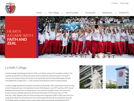 Website Screenshot of La Salle College